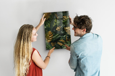Glas magnettafel Tropische Blätter
