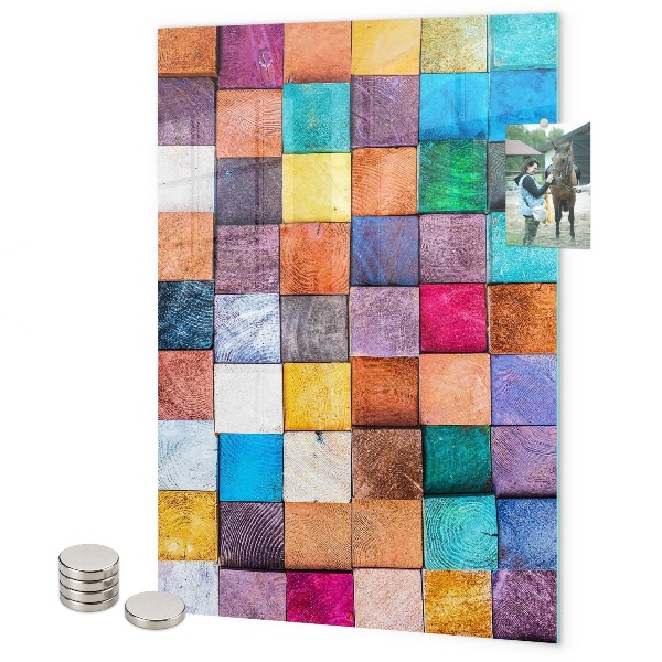 Magnetbild Buntes Schachbrett
