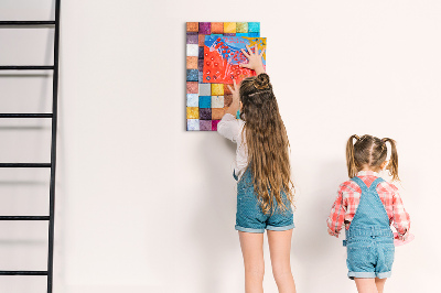 Magnetbild Buntes Schachbrett