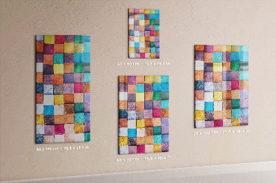 Magnetbild Buntes Schachbrett