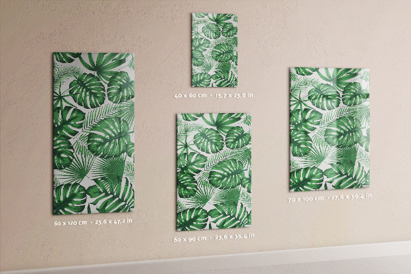 Glas magnettafel Blätter der tropischen Monstera