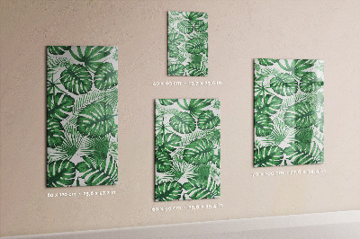 Glas magnettafel Blätter der tropischen Monstera