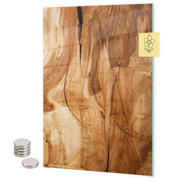 Glas magnettafel Naturholz