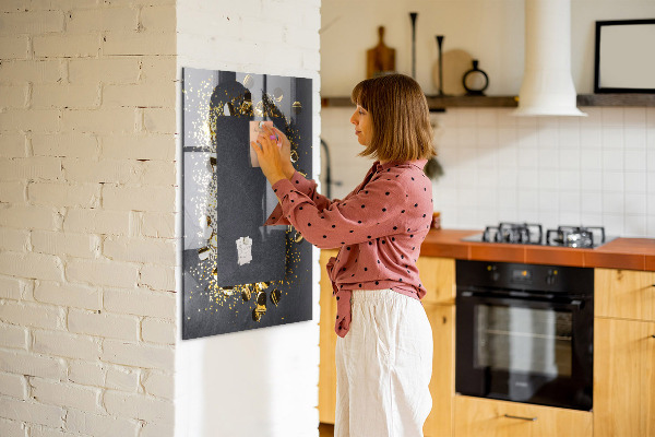 Magnettafel zum schreiben Eine stylische Tafel für Notizen und Fotos