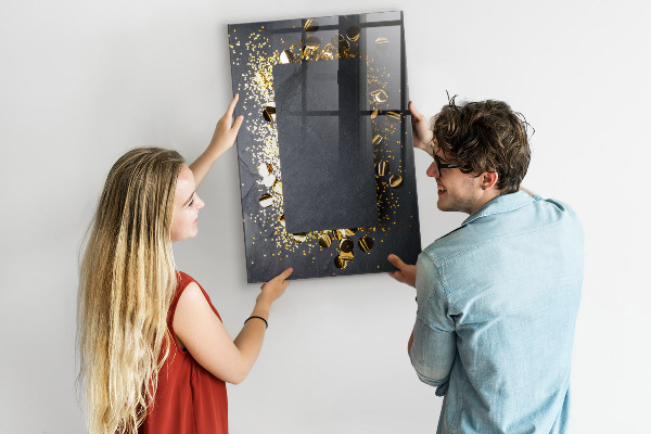 Magnettafel zum schreiben Eine stylische Tafel für Notizen und Fotos