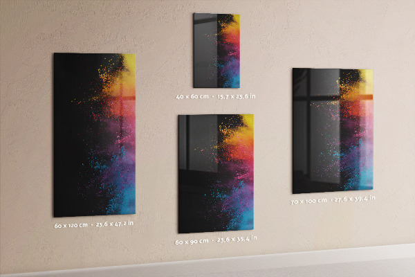 Schreib magnettafel Eine farbenfrohe Tafel zur Präsentation von Fotos