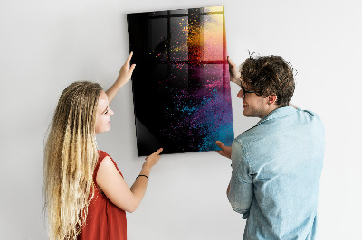 Schreib magnettafel Eine farbenfrohe Tafel zur Präsentation von Fotos
