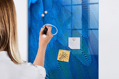 Schreib magnettafel Blaue Tafel für Fotos und Notizen