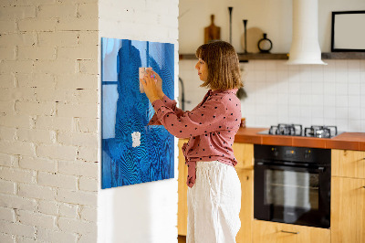 Schreib magnettafel Blaue Tafel für Fotos und Notizen