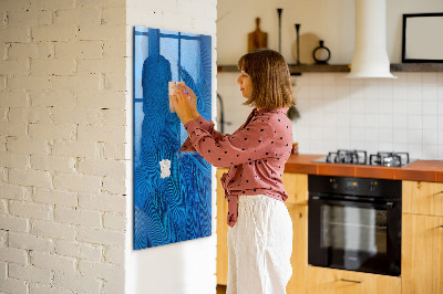 Schreib magnettafel Blaue Tafel für Fotos und Notizen