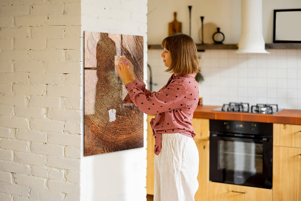 Magnettafel zum schreiben Memotafel aus Holz mit Motiv