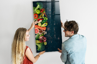 Magnettafel zum schreiben Gesunde Zutaten und Erinnerungen in der Küche