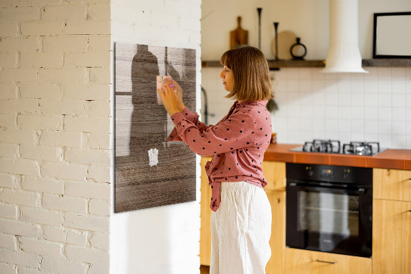 Magnettafel zum schreiben Moderne Pinnwand für Fotos und Notizen