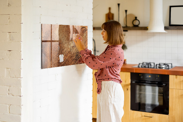 Magnettafel zum schreiben Memotafel im rustikalen Stil
