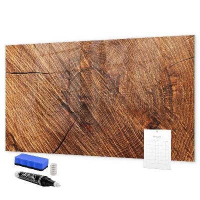 Schreib magnettafel Fotoorganisator auf einem Holzbrett