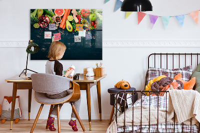 Schreib magnettafel Farbenfrohe kulinarische Inspirationen an der Wand