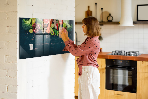 Schreib magnettafel Farbenfrohe kulinarische Inspirationen an der Wand
