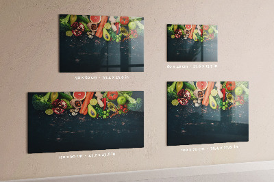Schreib magnettafel Farbenfrohe kulinarische Inspirationen an der Wand