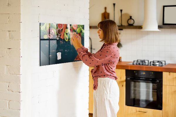 Schreib magnettafel Farbenfrohe kulinarische Inspirationen an der Wand
