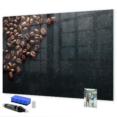 Magnettafel zum schreiben Kaffee und Erinnerungen an einem Ort