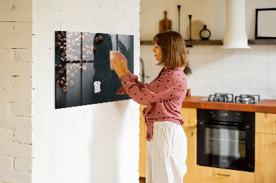 Magnettafel zum schreiben Kaffee und Erinnerungen an einem Ort