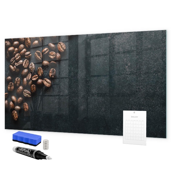 Magnettafel zum schreiben Kaffee und Erinnerungen an einem Ort