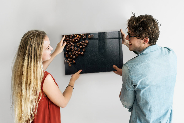Magnettafel zum schreiben Kaffee und Erinnerungen an einem Ort