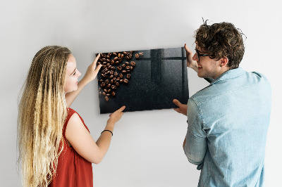 Magnettafel zum schreiben Kaffee und Erinnerungen an einem Ort