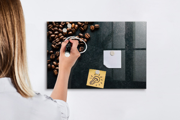Magnettafel zum schreiben Kaffee und Erinnerungen an einem Ort