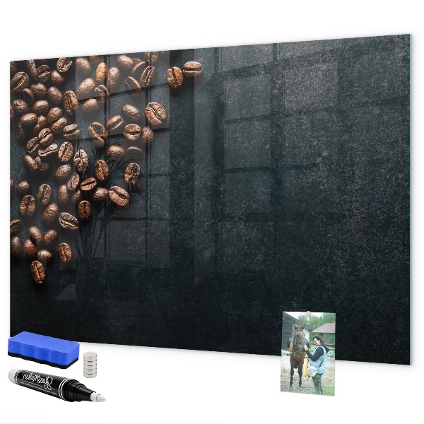 Magnettafel zum schreiben Kaffee und Erinnerungen an einem Ort