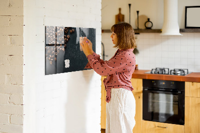 Magnettafel zum schreiben Kaffee und Erinnerungen an einem Ort