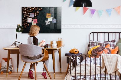 Magnettafel zum schreiben Kaffee und Erinnerungen an einem Ort