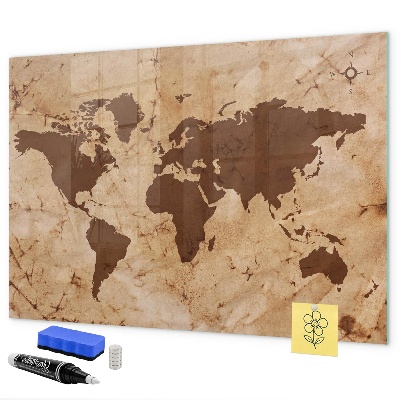 Schreib magnettafel Eine Weltkarte zum Festhalten von Erinnerungen