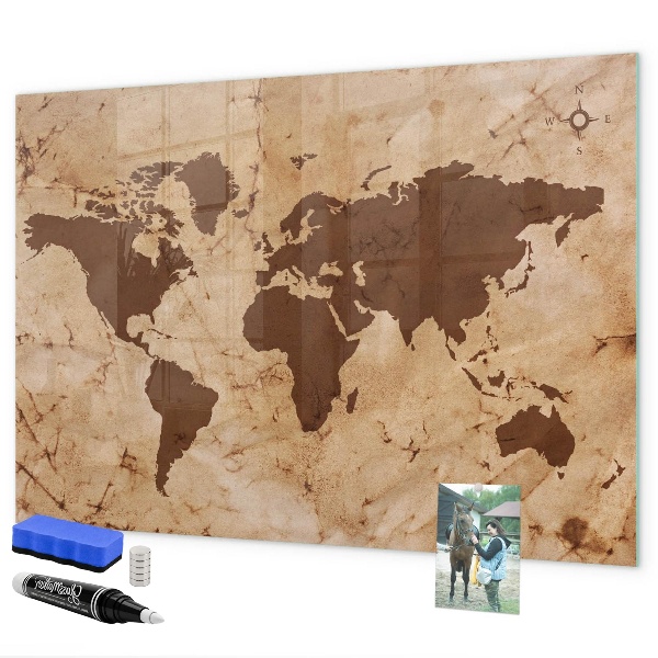 Schreib magnettafel Eine Weltkarte zum Festhalten von Erinnerungen