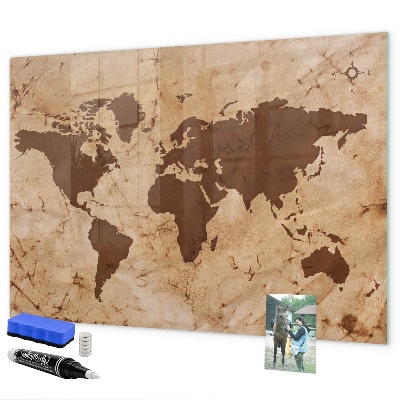 Schreib magnettafel Eine Weltkarte zum Festhalten von Erinnerungen