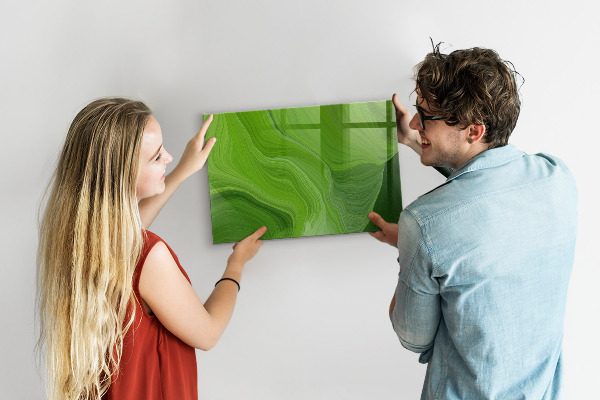 Schreib magnettafel Grüne Foto-Pinnwand