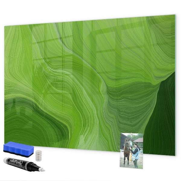 Schreib magnettafel Grüne Foto-Pinnwand