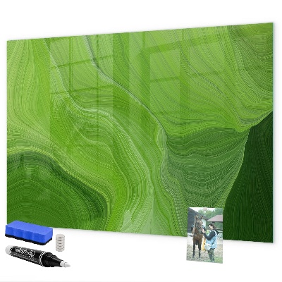 Schreib magnettafel Grüne Foto-Pinnwand