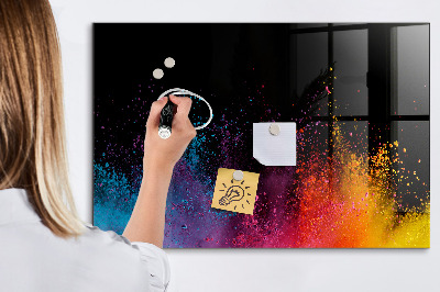 Magnettafel zum schreiben Buntes Poster für Notizen und Fotos