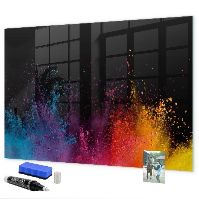 Magnettafel zum schreiben Buntes Poster für Notizen und Fotos