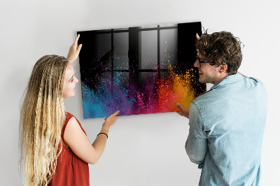 Magnettafel zum schreiben Buntes Poster für Notizen und Fotos