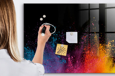 Magnettafel zum schreiben Buntes Poster für Notizen und Fotos