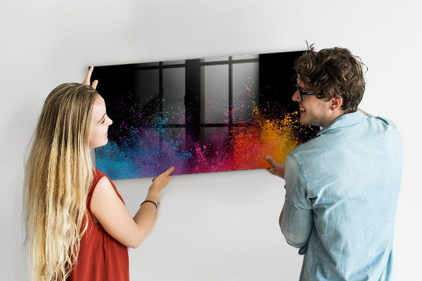 Magnettafel zum schreiben Buntes Poster für Notizen und Fotos