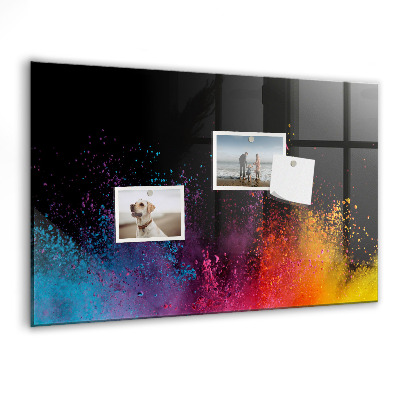 Magnettafel zum schreiben Buntes Poster für Notizen und Fotos