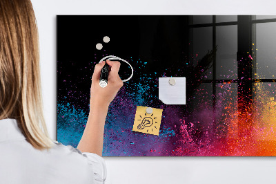 Magnettafel zum schreiben Buntes Poster für Notizen und Fotos