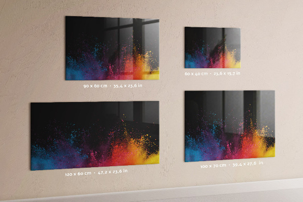 Magnettafel zum schreiben Buntes Poster für Notizen und Fotos