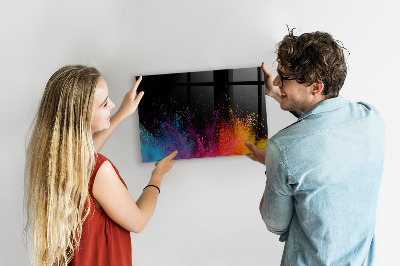 Magnettafel zum schreiben Buntes Poster für Notizen und Fotos