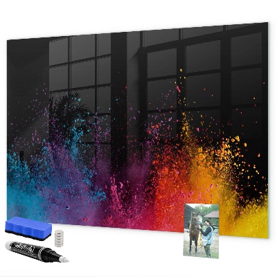 Magnettafel zum schreiben Buntes Poster für Notizen und Fotos