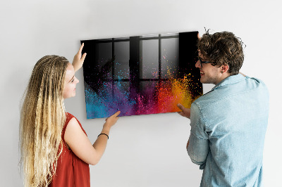 Magnettafel zum schreiben Buntes Poster für Notizen und Fotos