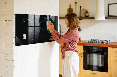 Schreib magnettafel Weltkarte mit Fotostandorten